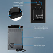 22L Devanti Premium Water Cooler Dispenser Bench Top 3 Taps Chiller Filter Purifier Three Taps Black