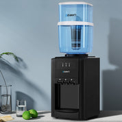 22L Devanti Premium Water Cooler Dispenser Bench Top 3 Taps Chiller Filter Purifier Three Taps Black
