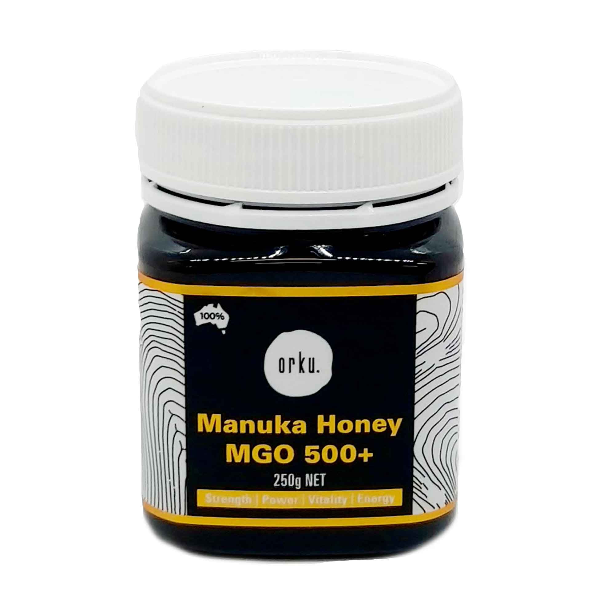 250g MGO 500+ Australian Manuka Honey - 100% Raw Natural Pure Jelly Bush - Food & Beverage > Pantry > Condiments &