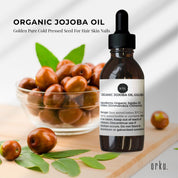 25ml Organic Jojoba Oil - Golden Pure Cold Pressed Seed For Hair Skin Nails - Health & Beauty > Skincare > Facial
