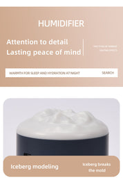 2PCS White Portable 350ML LED Desk Humidifier with Non-Wet Design - Silent Cool Mist for Home, Office, and Car