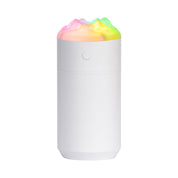2PCS White Portable 350ML LED Desk Ultrasonic Wellness Humidifier with Non-Wet Design - Silent Cool Mist for Home, Office, and Car