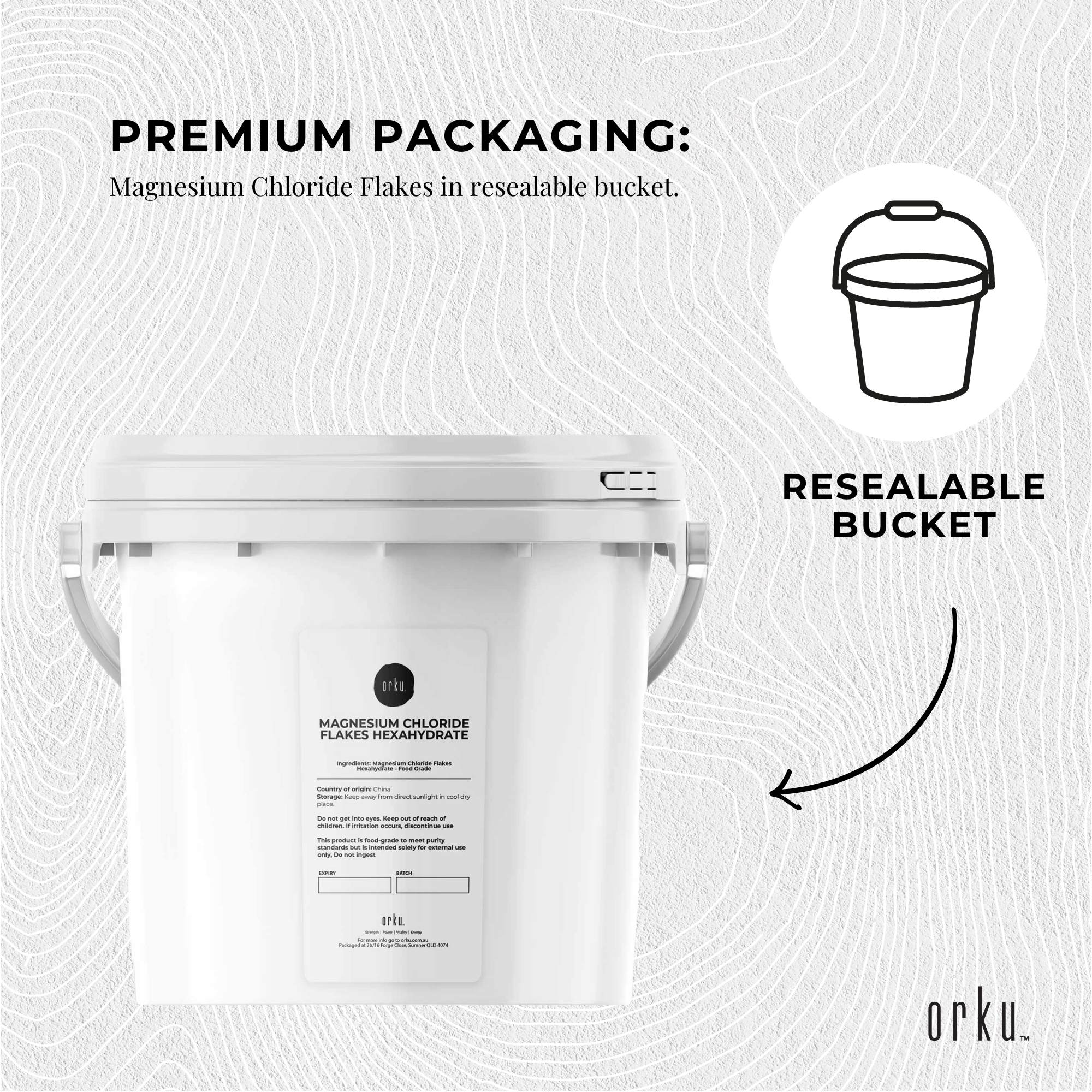 3.8Kg Magnesium Chloride Flakes Hexahydrate Tub - Organic USP Food Grade Salt - Health & Beauty > Bath & Body > Bath