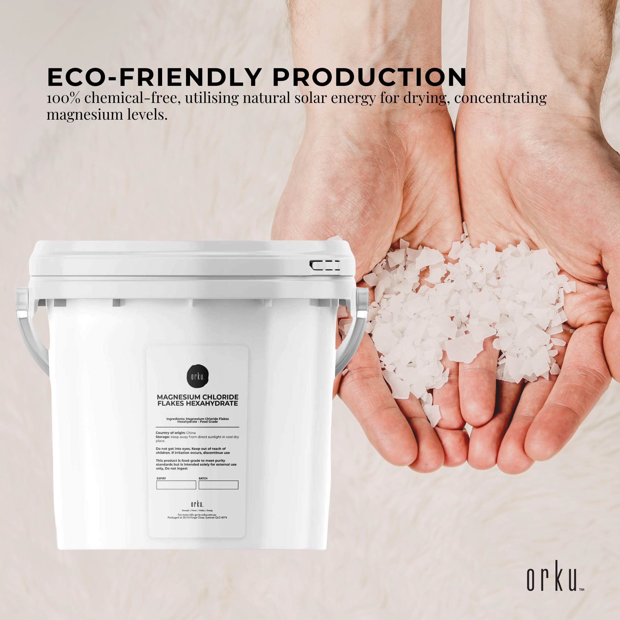 3.8Kg Magnesium Chloride Flakes Hexahydrate Tub - Organic USP Food Grade Salt - Health & Beauty > Bath & Body > Bath