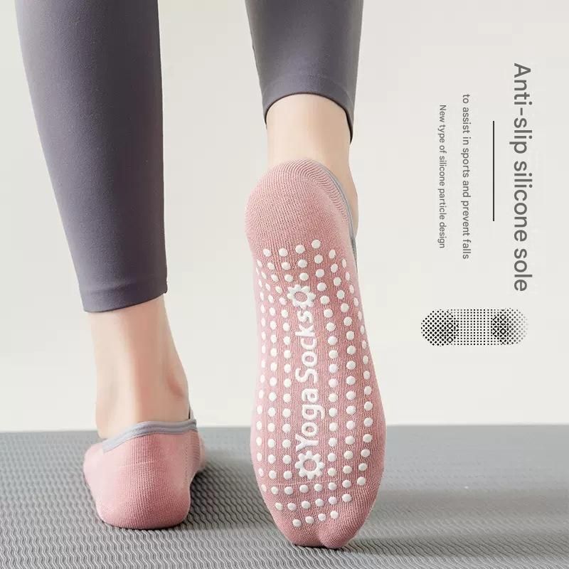 3-Pack Blue Anti-Slip Yoga Socks - Grippy Pilates Dance Fitness Socks with Silicone Grip for Women