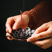 3 Pack Brass Lotus Incense Holder, Incense Sticks Burner, Incense Ash Catcher