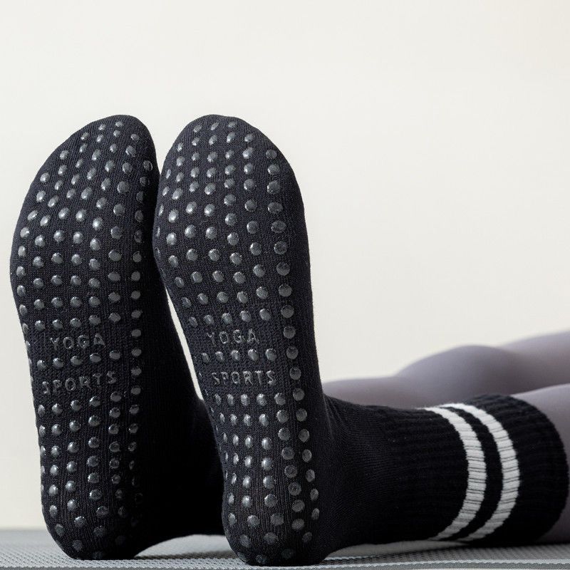 3-Pack Green Anti-Slip Yoga Socks - Grippy Non-Slip Pilates Dance Fitness Socks for Women