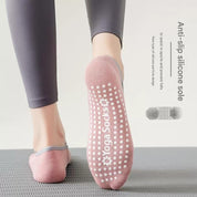 3-Pack Light green Anti-Slip Yoga Socks - Grippy Pilates Dance Fitness Socks with Silicone Grip for Women