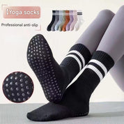 3-Pack Purple Anti-Slip Yoga Socks - Grippy Non-Slip Pilates Dance Fitness Socks for Women