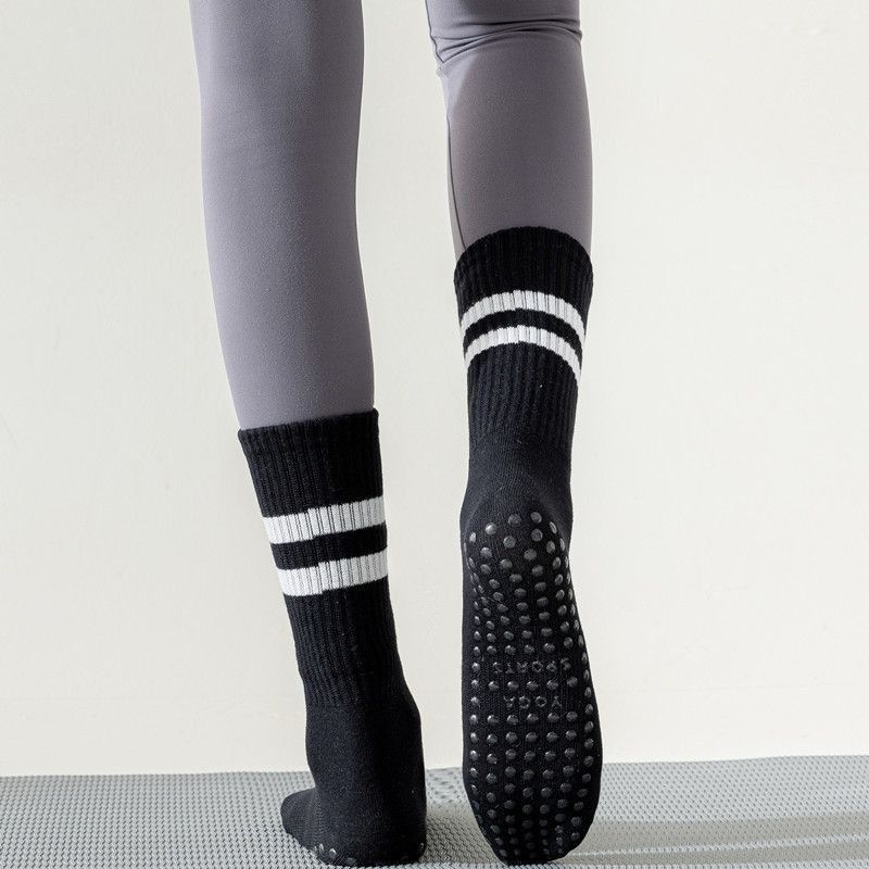 3-Pack Purple Anti-Slip Yoga Socks - Grippy Non-Slip Pilates Dance Fitness Socks for Women