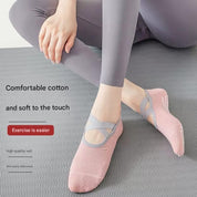 3-Pack Purple Anti-Slip Yoga Socks - Grippy Pilates Dance Fitness Socks with Silicone Grip for Women