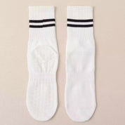 3-Pack White Anti-Slip Yoga Socks - Grippy Non-Slip Pilates Dance Fitness Socks for Women