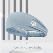 3 PCS Cooling Sports Headband  Ice Silk Moisture Wicking Sweat Band for Running Gym & Yoga Non Slip Stretchy Black Blue & Grey