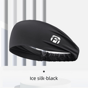 3 PCS Cooling Sports Headband  Ice Silk Moisture Wicking Sweat Band for Running Gym & Yoga Non Slip Stretchy Black Blue & Grey