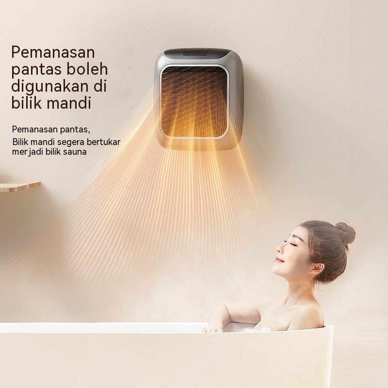 3-Second Heat Wall-Mounted Heater! Safe, Silent, Winter's "Little Sun"(BLUE)