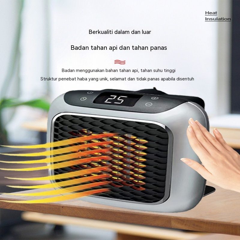 3-Second Heat Wall-Mounted Heater! Safe, Silent, Winter's "Little Sun"(GREY)