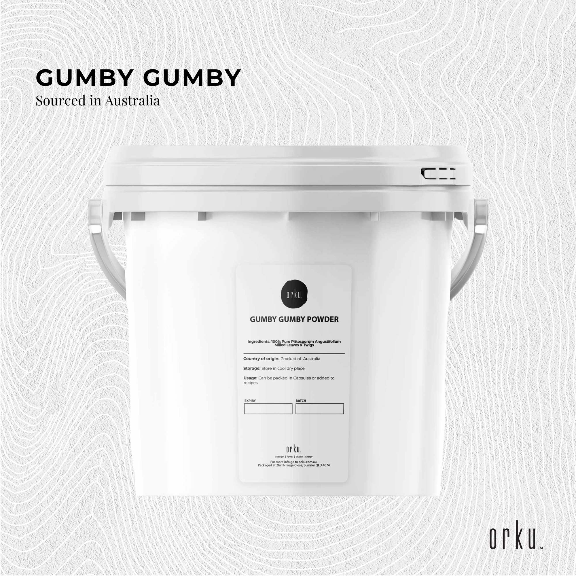 3Kg Gumby Gumby Pure Powder Tub Gumbi Aboriginal Plant Pittosporum Angustifolum - Health & Beauty > Nutrition &