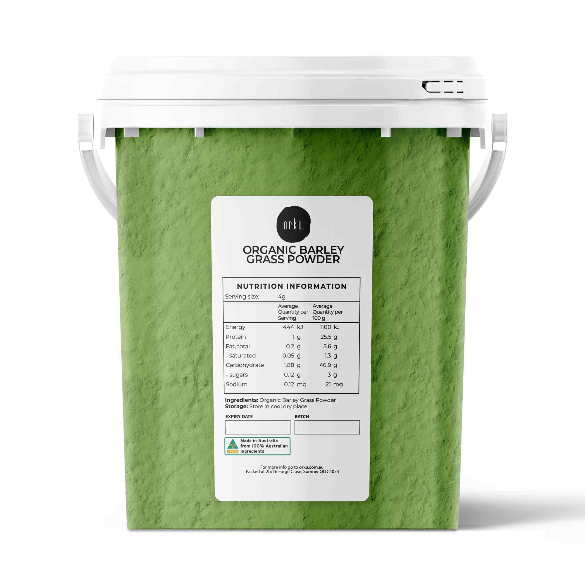 400g Organic Barley Grass Powder Tub Hordeum Vulgare Leaf Superfood Supplement - Health & Beauty > Nutrition &