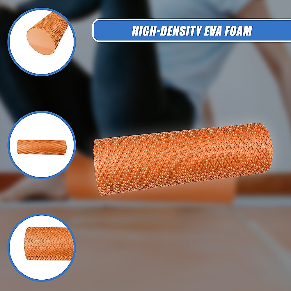 45 x 15cm Physio Yoga Pilates Foam Roller - Sports & Fitness > Exercise Gym & Fitness > Yoga & Pilates