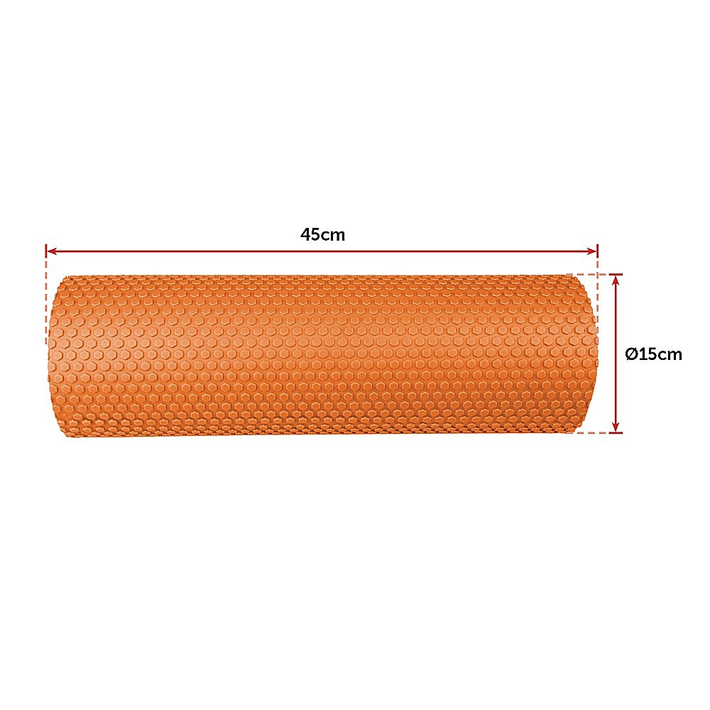 45 x 15cm Physio Yoga Pilates Foam Roller - Sports & Fitness > Exercise Gym & Fitness > Yoga & Pilates