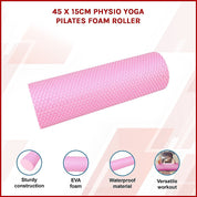 45 x 15cm Physio Yoga Pilates Foam Roller - Sports & Fitness > Exercise Gym & Fitness > Yoga & Pilates