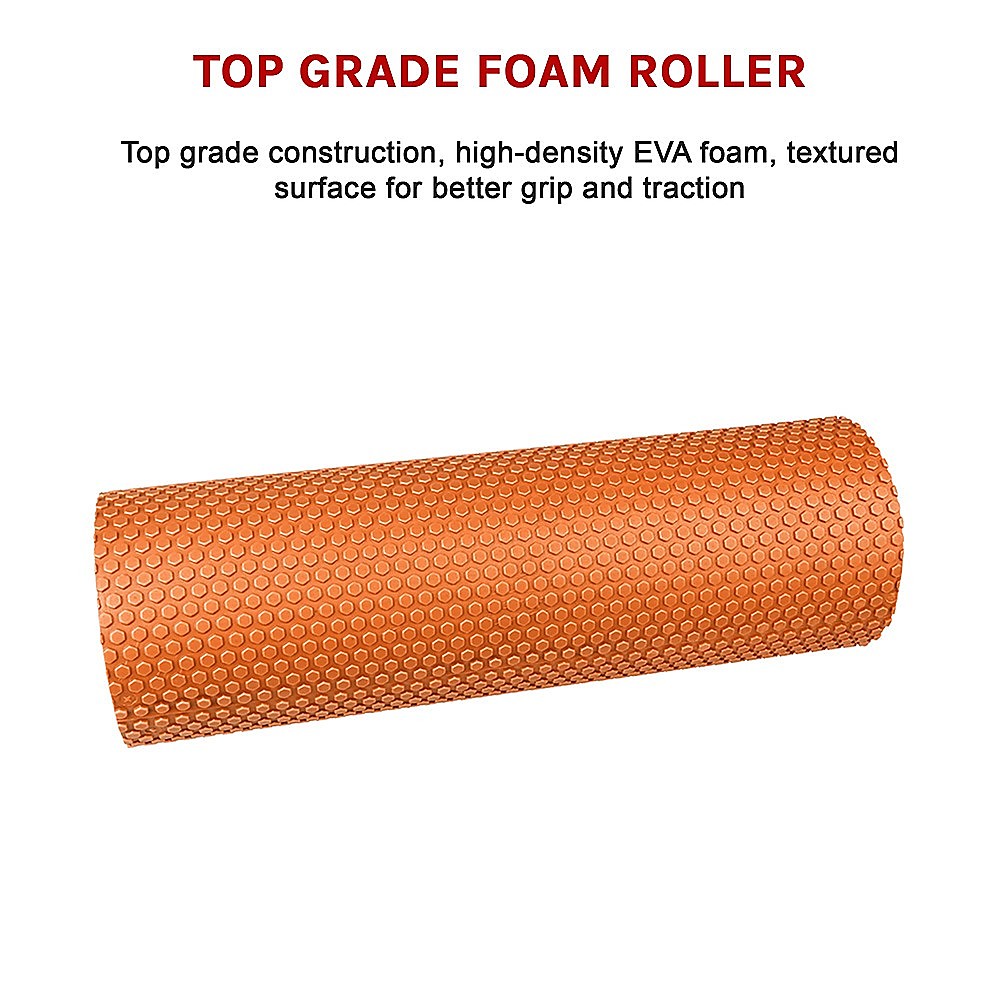 45 x 15cm Physio Yoga Pilates Foam Roller - Sports & Fitness > Exercise Gym & Fitness > Yoga & Pilates