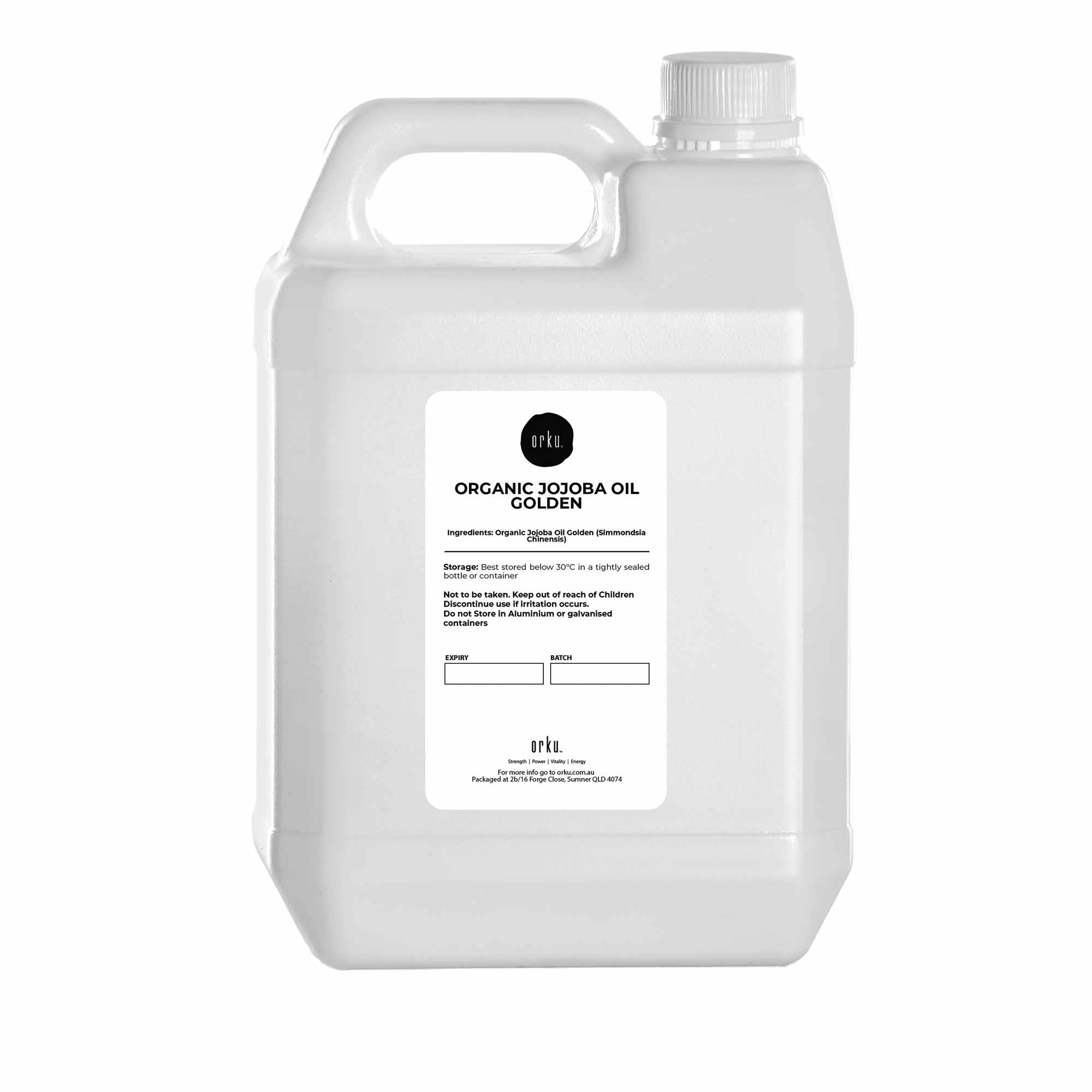 5L Organic Jojoba Oil - Golden Pure Cold Pressed Seed For Hair Skin Nails - Health & Beauty > Skincare > Facial Lotions