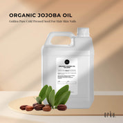 5L Organic Jojoba Oil - Golden Pure Cold Pressed Seed For Hair Skin Nails - Health & Beauty > Skincare > Facial Lotions