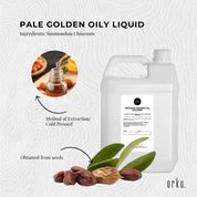 5L Organic Jojoba Oil - Golden Pure Cold Pressed Seed For Hair Skin Nails - Health & Beauty > Skincare > Facial Lotions