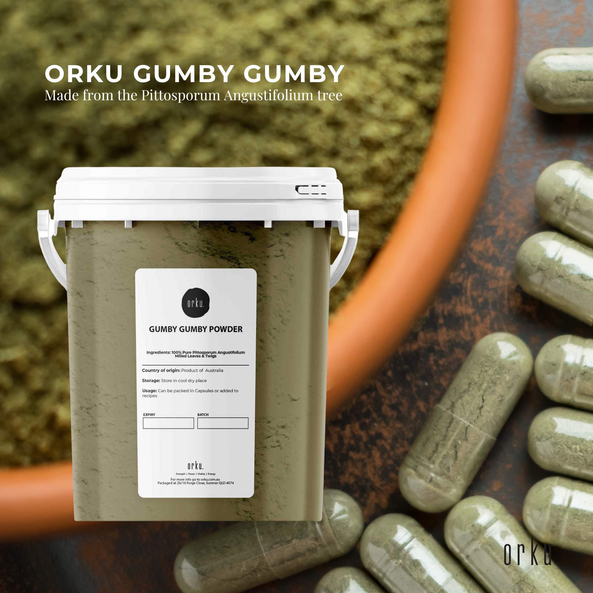 600g Gumby Gumby Pure Powder Tub Gumbi Aboriginal Plant Pittosporum Angustifolum - Health & Beauty > Nutrition &