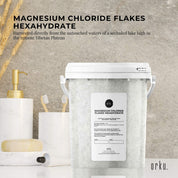 800g Magnesium Chloride Flakes Hexahydrate Tub - Organic USP Food Grade Salt - Health & Beauty > Bath & Body > Bath