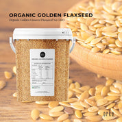 800g Organic Golden Linseed Flaxseed Tub Whole Flax Seed No GMO Omega3 6 Fibre - Food & Beverage > Pantry > Condiments