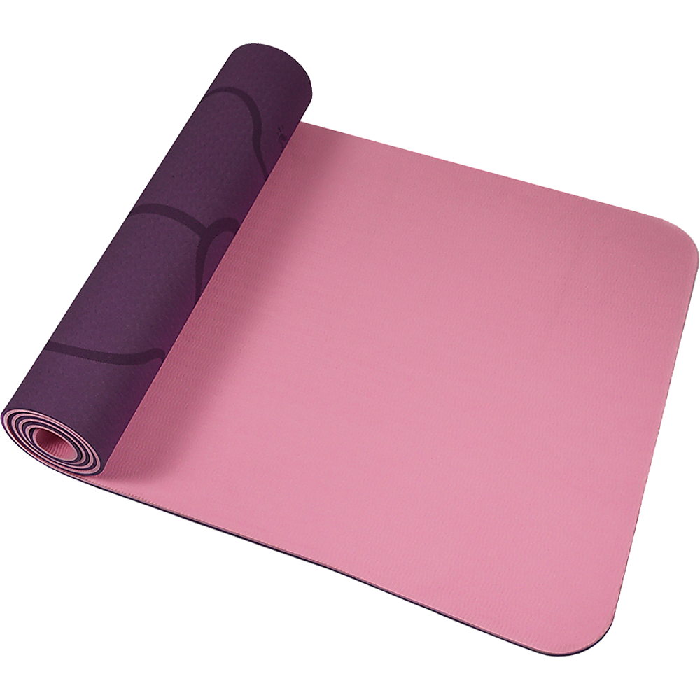 8mm TPE Yoga Mat Exercise Fitness Gym Pilates Non Slip Dual Layer - Sports & Fitness > Exercise Gym & Fitness > Yoga &
