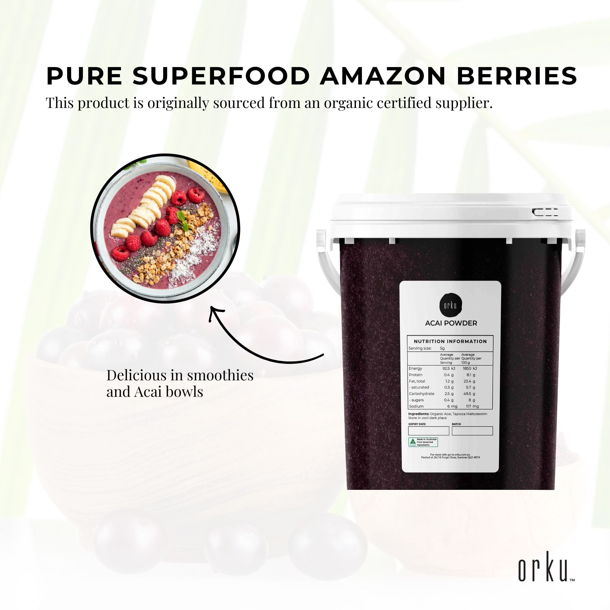 Organic Acai Powder 700g