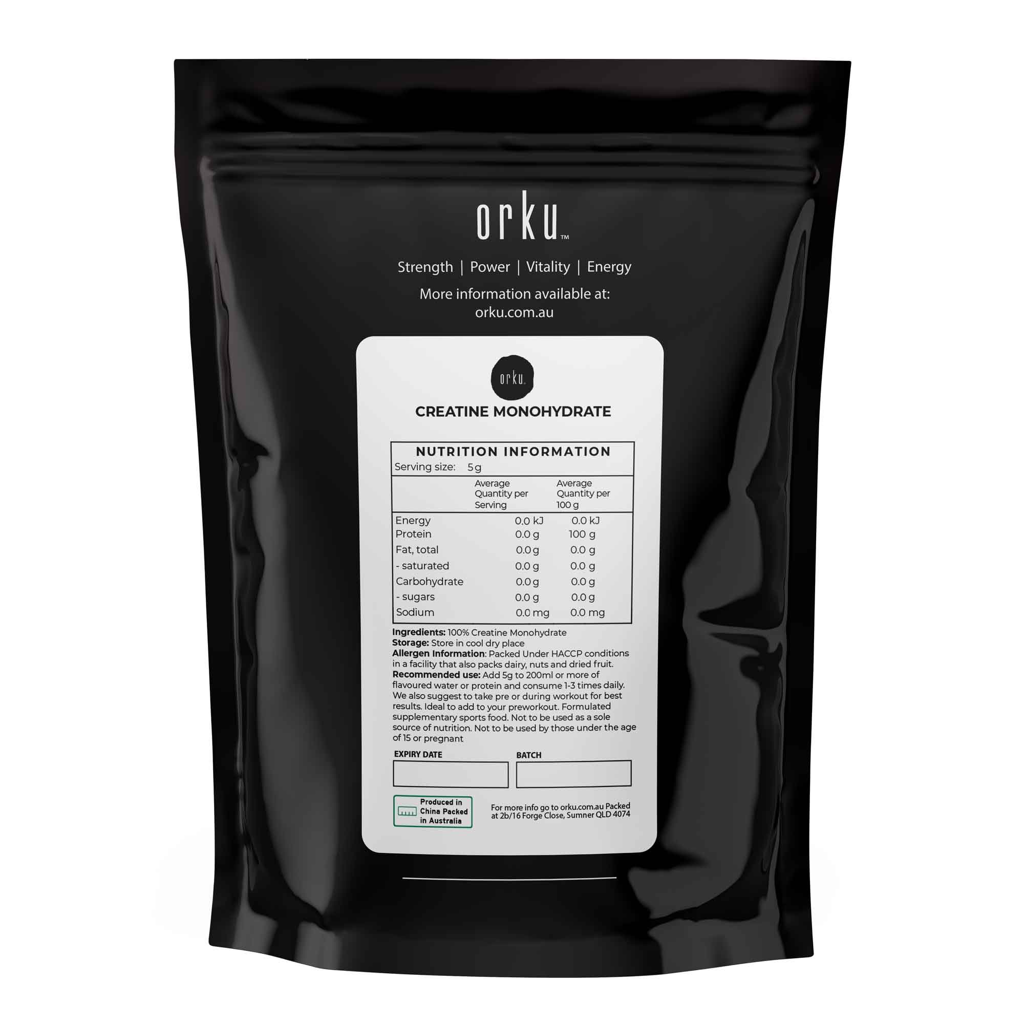 400g Creatine Monohydrate Powder - Micronised Pure Protein Supplement