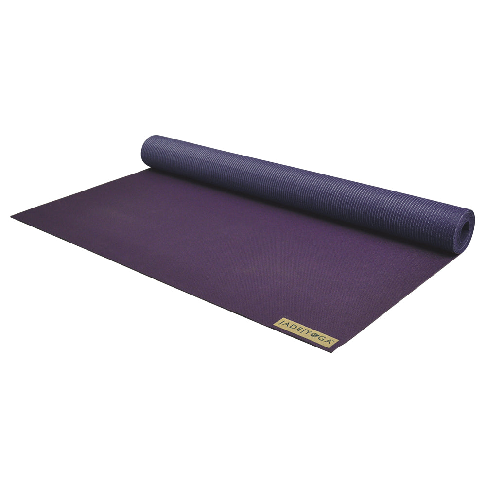 Jade Yoga Voyager Mat - Purple & Iron Flask Wide Mouth Bottle with Spout Lid, Fire, 32oz/950ml Bundle