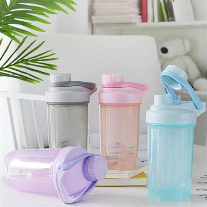 500ml Protein Powder Shake Ball Bottle Sport Mixer Shaker Mixing Drinking Cup - Purple