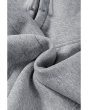 Gray Solid Drop Shoulder Hoodie and Joggers Activewear Set - XL