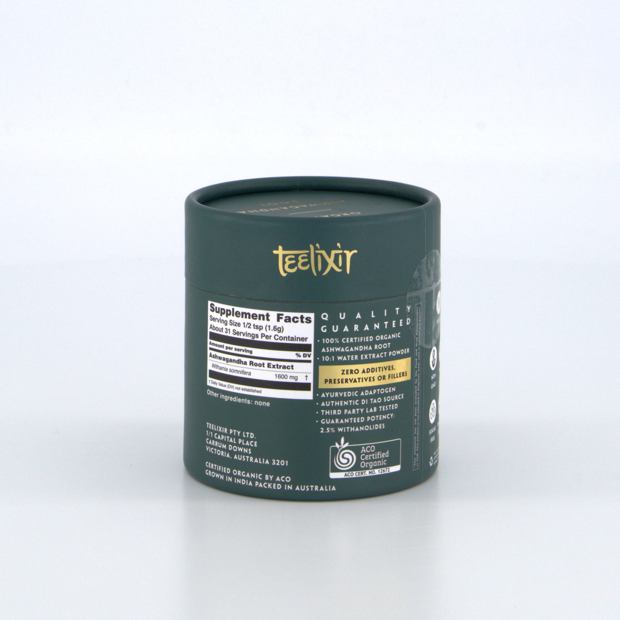 Teelixir Organic Ashwagandha Root 250g