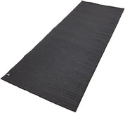 Black textured Adidas Bikram Yoga Mat with ribbed surface and webbed non-slip base