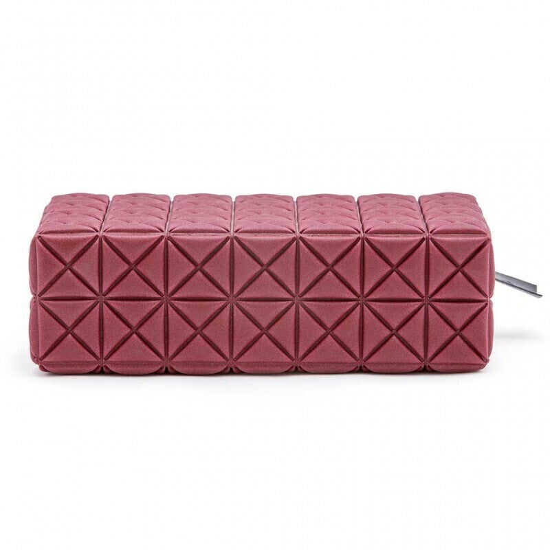 Pink geometric pencil case with triangular quilted pattern for Adidas Eco Yoga products