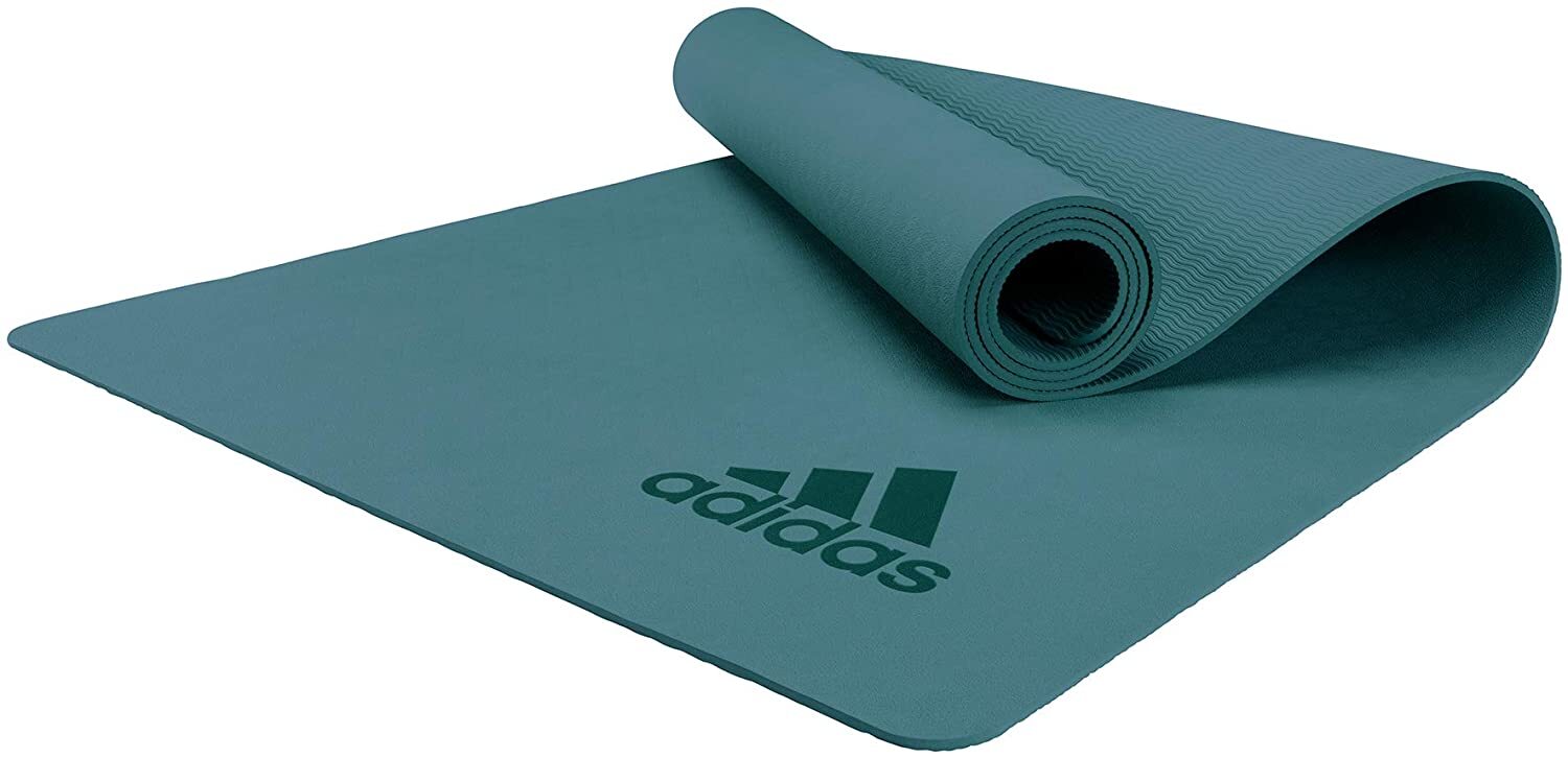 Adidas Premium 5mm Yoga Mat Fitness Gym Exercise Pilates Workout Non Slip Pad - Sports & Fitness > Exercise Gym &