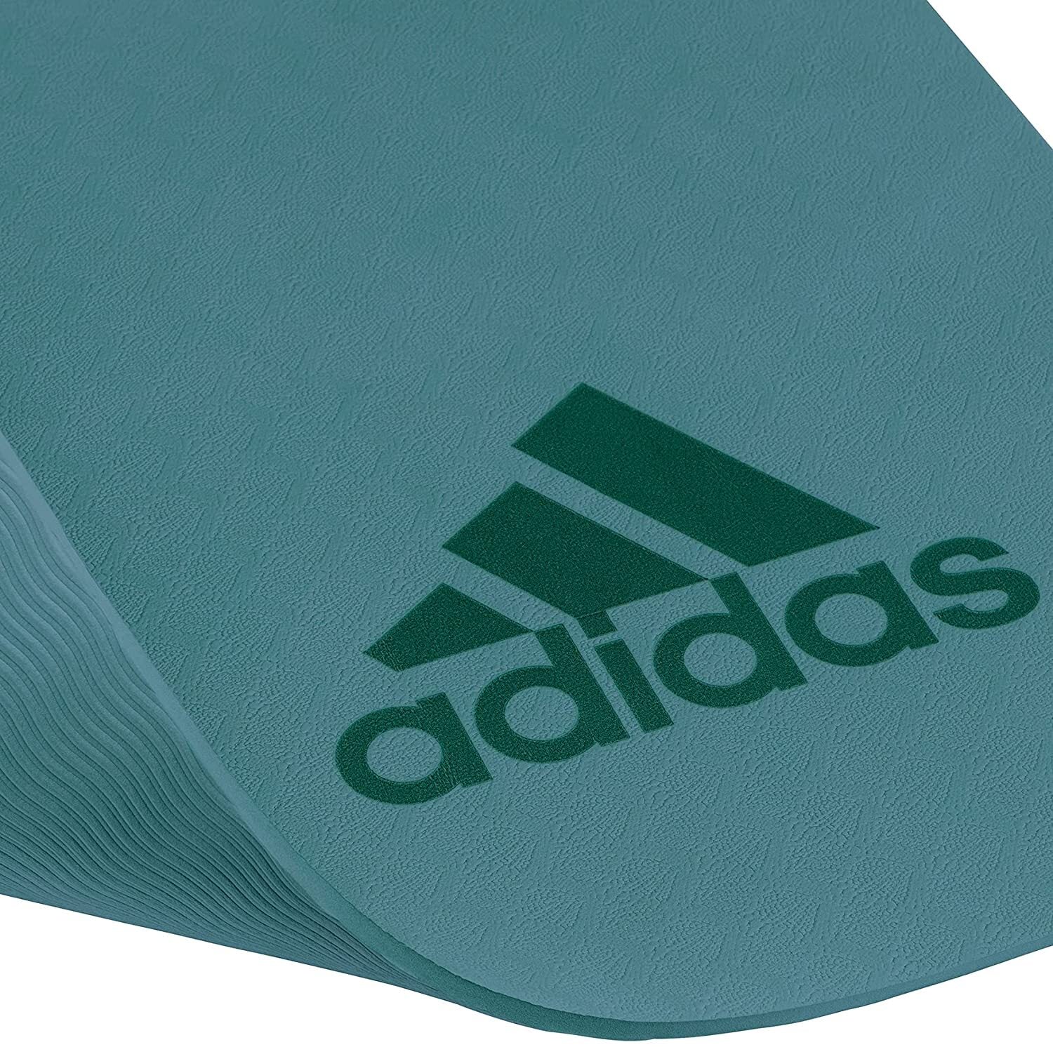 Adidas Premium 5mm Yoga Mat Fitness Gym Exercise Pilates Workout Non Slip Pad - Sports & Fitness > Exercise Gym &