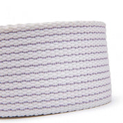 White elastic band with purple stripes on Adidas Premium Yoga Strap adjustable belt