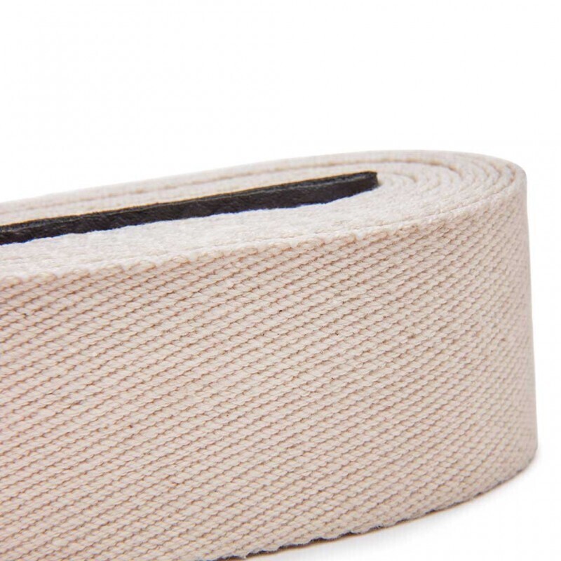 Natural cotton webbing strap with diagonal ribbed texture for Adidas Premium Yoga Strap