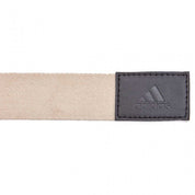 Beige fabric belt with black leather Adidas logo for Premium Yoga Strap adjustable use