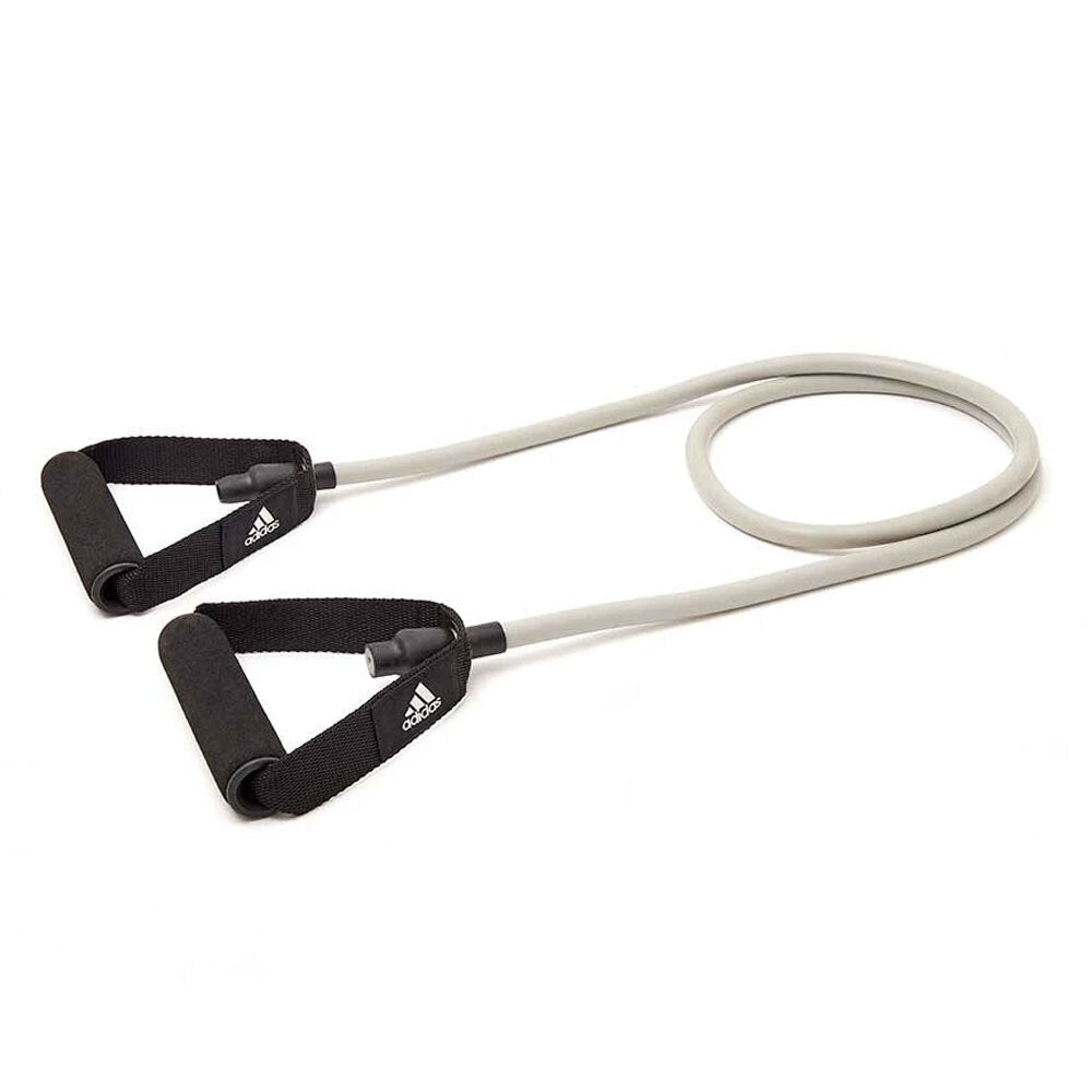 Adidas Resistance Tube Level 2 Band Elastic Yoga Fitness Gym Strap - Grey/Black - Sports & Fitness > Exercise Gym &