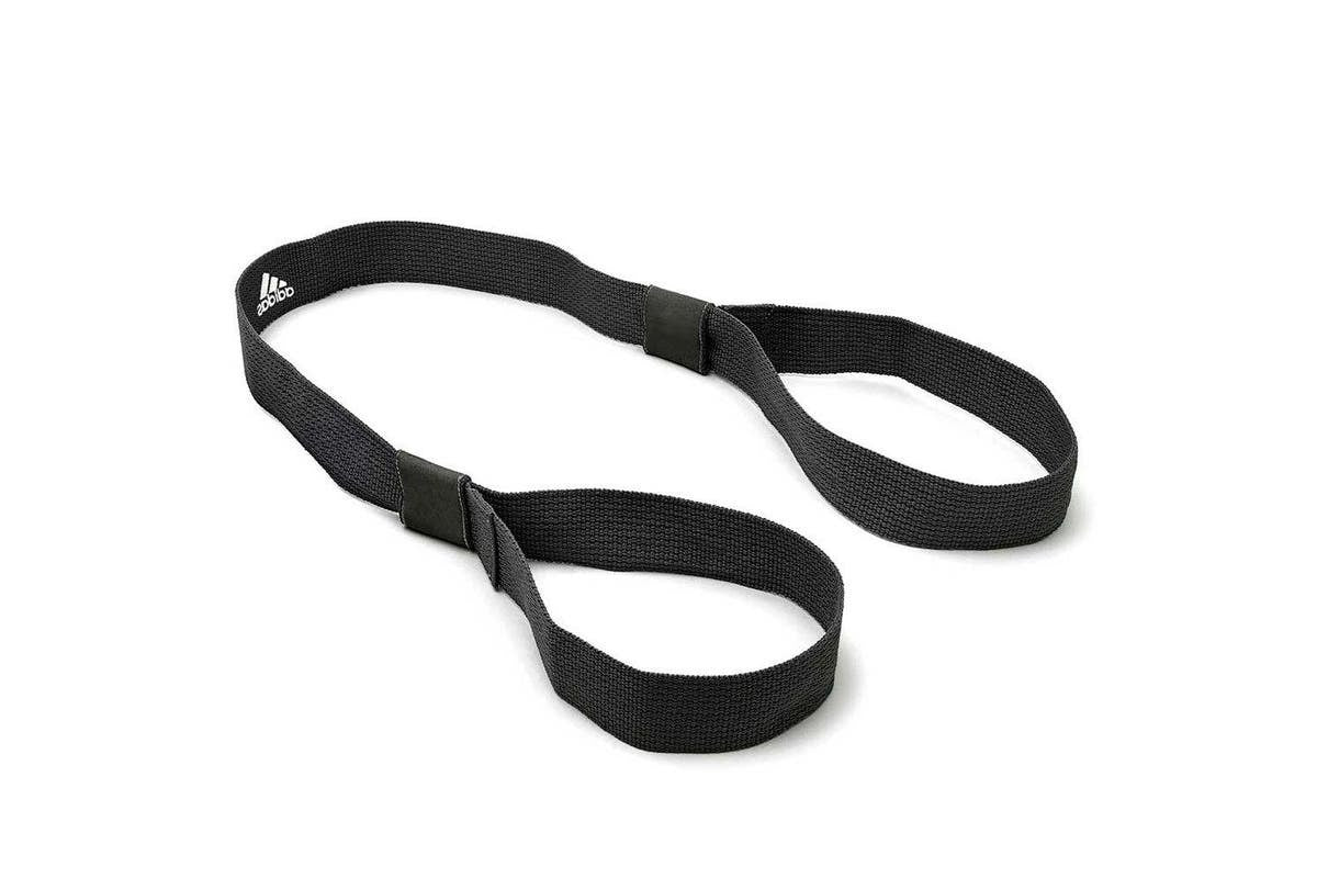 Black nylon yoga strap with adjustable loops for Adidas Shoulder Carry Sling Carrier