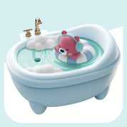 Adorable Bathtub Ultrasonic Wellness Humidifier with Colorful Night Light - USB-C, 340ml, Auto Shut-Off(Blue Bear)