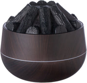 Aromatherapy Air Humidifier - Flame Effect Aromatherapy Diffuser - 300ml - Bedroom Humidifier - Campfire Shape - Small Ultra-Quiet USB Portable Humidifier for Home and Office (Dark)